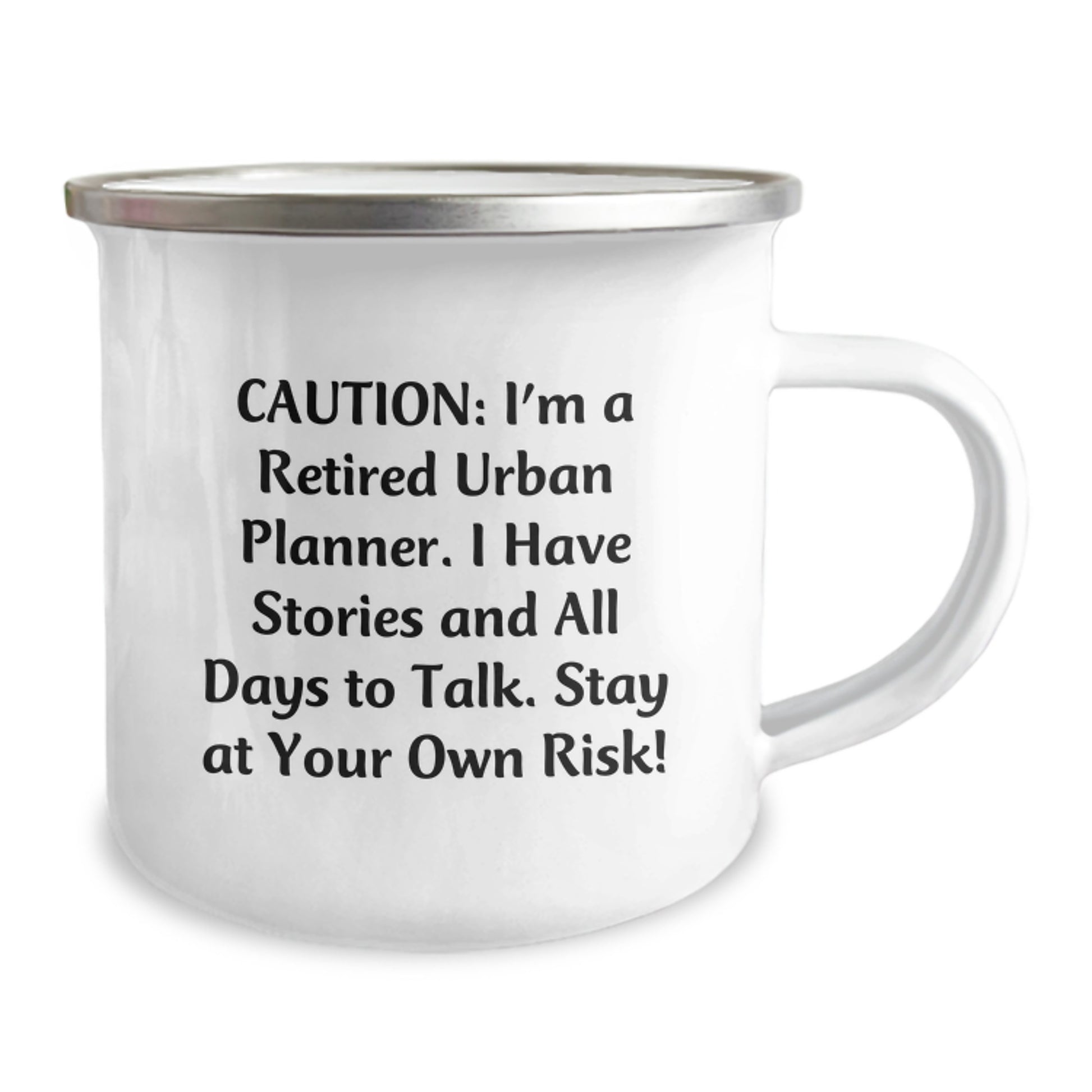 Urban Planner Gifts from Friends, Funny Camping Mug for Graduation, Caution: Stories Ahead! - Image 2