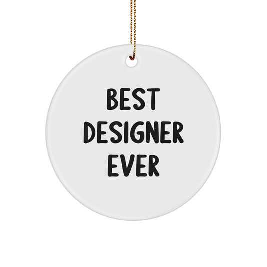 Best Designer Ever Gifts from Family to Designer Circle Ornament, Funny Christmas Unique Gifts for Women Friends Coworkers - Image 1