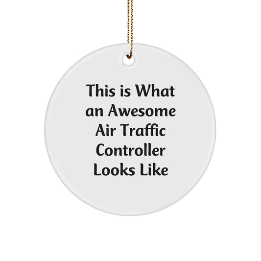Air Traffic Controller Gifts, Funny Quote Circle Ornament, Gifts from Friends and Family for Christmas, Inspirational Air Traffic Controller Decorations - Image 1