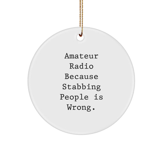 Amateur Radio Enthusiast Gifts, Funny Ornaments for Christmas Unique Presents from Men to Family - Image 1