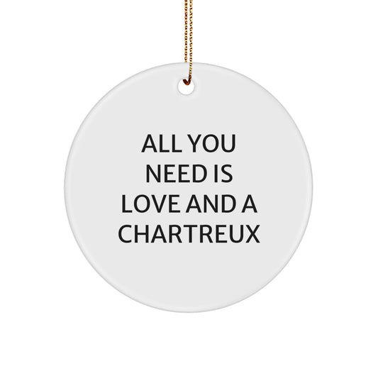 Chartreux Cat Gifts from Friends, Chartreux Cat Circle Ornament, Love and Gift for Chartreux Cat Lovers, Christmas Unique - Image 1