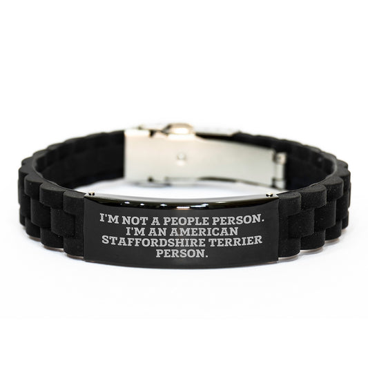 American Staffordshire Terrier Dog Gifts, Funny Quote Jewelry, Glide lock Clasp Birthday Present for American Staffordshire Terrier Dog Lovers, Gifts from Friends - Image 1