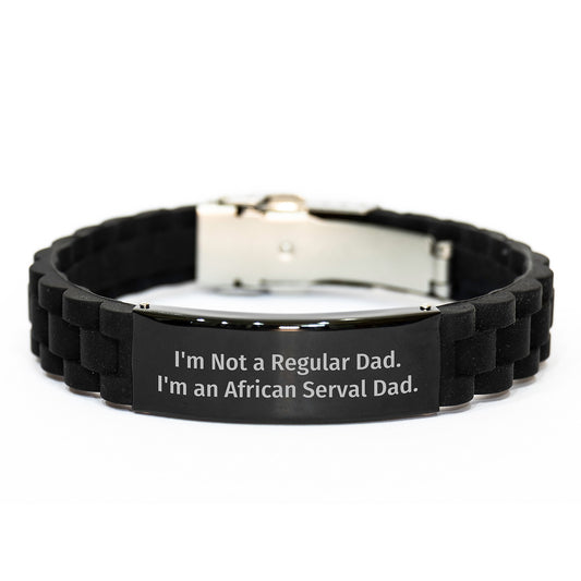 African Serval Cat Dad Funny Glide lock Clasp Graduation Gifts from Friends to Family - 'I'm Not A Regular Dad. I'm An African Serval Dad.' for Men and Women - Image 1