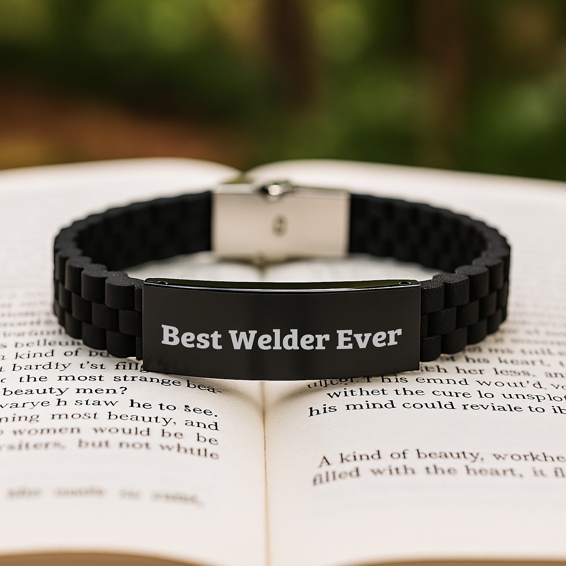 Welder Gifts for Him, Best Welder Ever Quote, Adjustable Glide lock Clasp Bracelet, Birthday Unique Presents from Men to Friends - Image 2