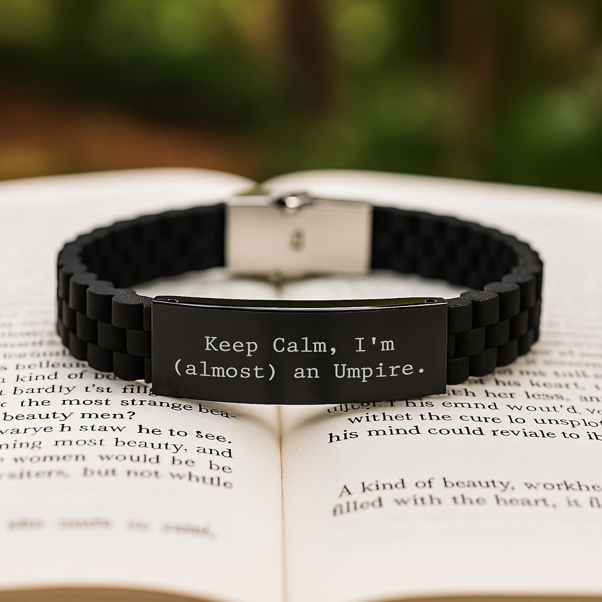 Umpire Gift Ideas for Him, Funny Keep Calm I'm Almost An Umpire Glide lock Clasp Bracelet, Perfect for Christmas Unique Gifts from Friends - Image 2