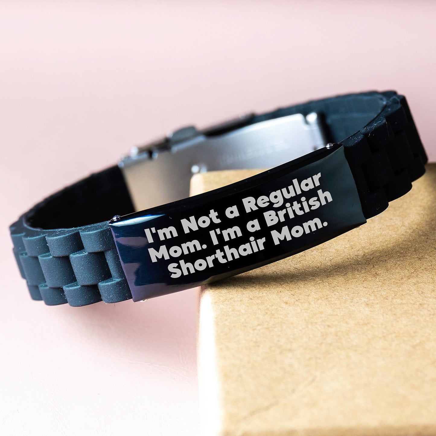 British Shorthair Cat Mom Funny Gift Ideas Gifts from Friends, Coworkers, Family, Gifts for British Shorthair Cat Mom, Glide lock Clasp Birthday - Image 3