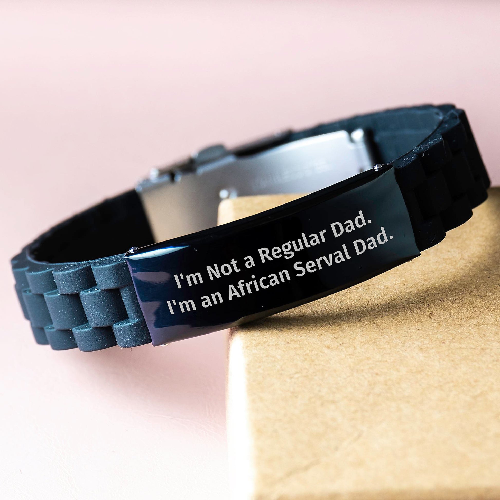 African Serval Cat Dad Funny Glide lock Clasp Graduation Gifts from Friends to Family - 'I'm Not A Regular Dad. I'm An African Serval Dad.' for Men and Women - Image 3