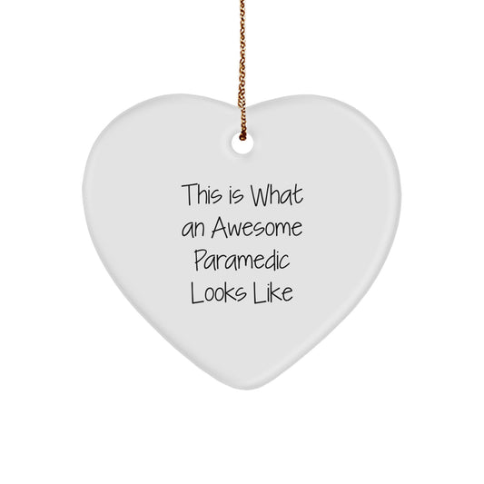 This is What an Awesome Rescue Worker Looks Like, Heart Ornament Gifts for Rescue Workers from Friends - Image 1