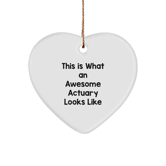 Actuary Gifts, Funny Inspirational Quote, Heart Ornament for Him, Her, Friends, Coworkers, Family - Gifts from Men, Women, Friends, Coworkers, Family - Image 1