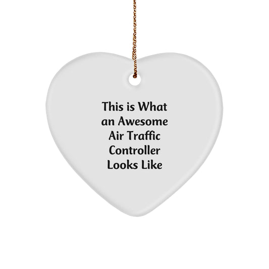 Air Traffic Controller Heart Ornament, Funny Quote, Gifts from Friends, Unique Christmas Unique Gifts for Air Traffic Controller - Image 1