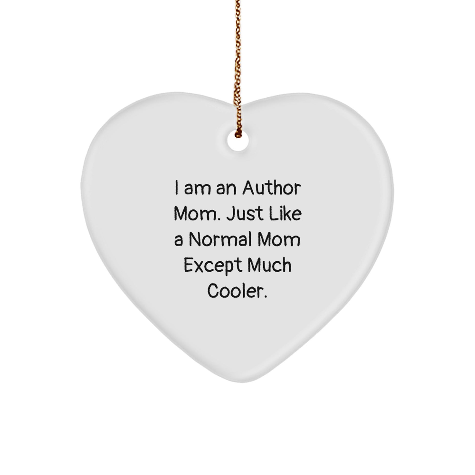 Author Heart Ornament Gifts from Mom Christmas Unique Gifts for Author - Image 1