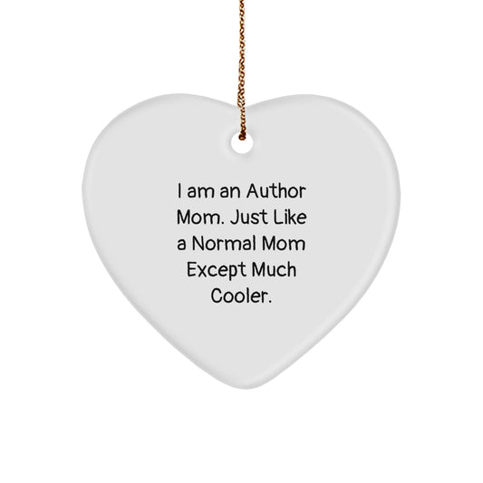 Author Heart Ornament Gifts from Mom Christmas Unique Gifts for Author - Image 1