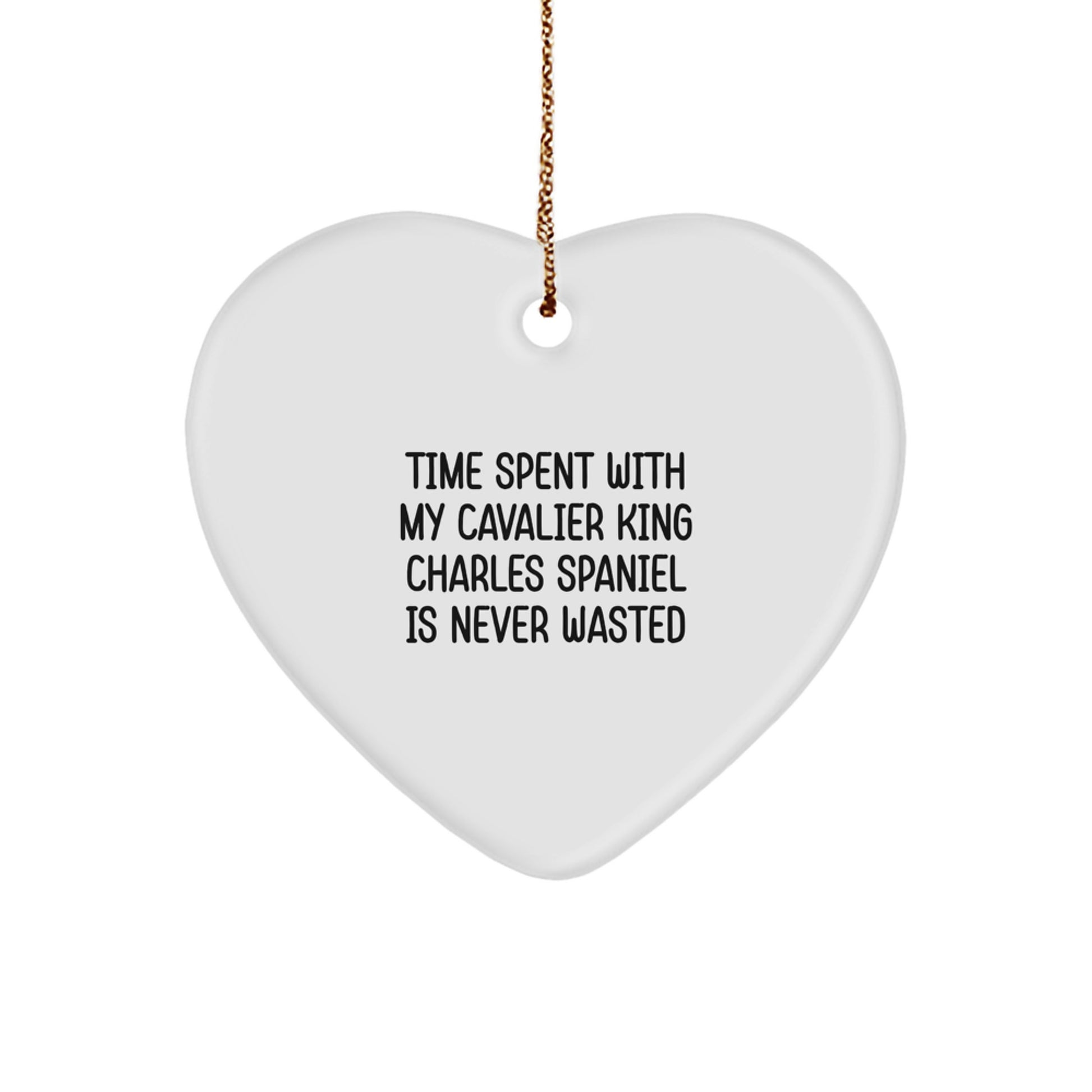 Cavalier King Charles Spaniel Dog Gifts from Friends - Heart Ornament with Inspirational Quote - Unique Christmas Unique Gifts for Men Women Family - Image 1