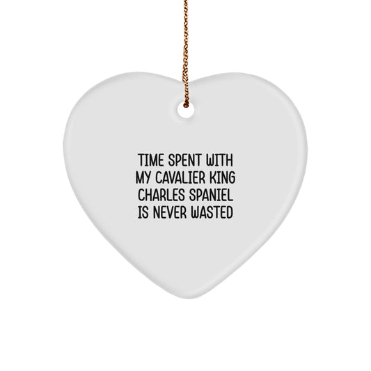 Cavalier King Charles Spaniel Dog Gifts from Friends - Heart Ornament with Inspirational Quote - Unique Christmas Unique Gifts for Men Women Family - Image 1
