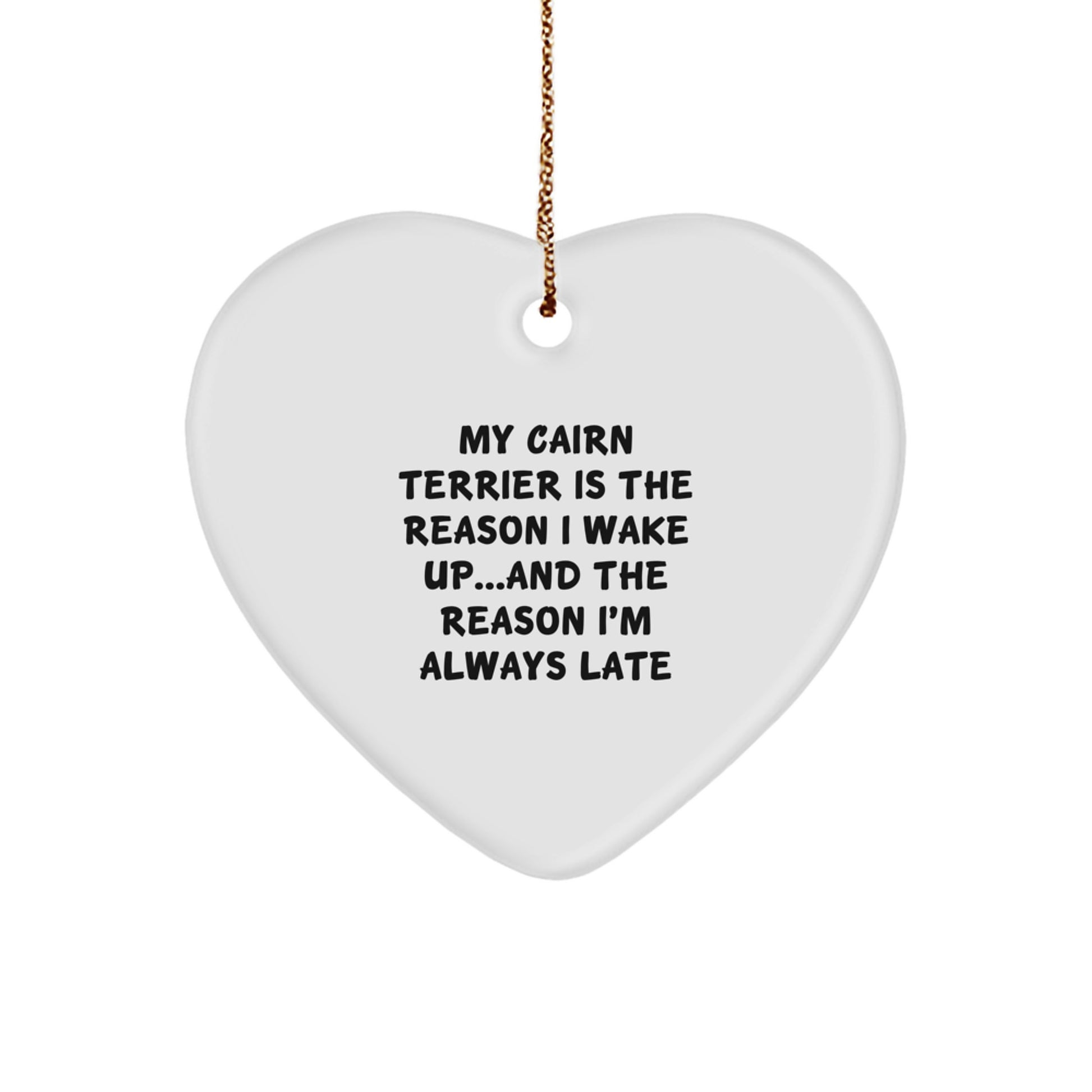 Cairn Terrier Dog Lovers Heart Ornament, Funny Quote Gifts from Friends for Family, Christmas Unique Present - Image 1