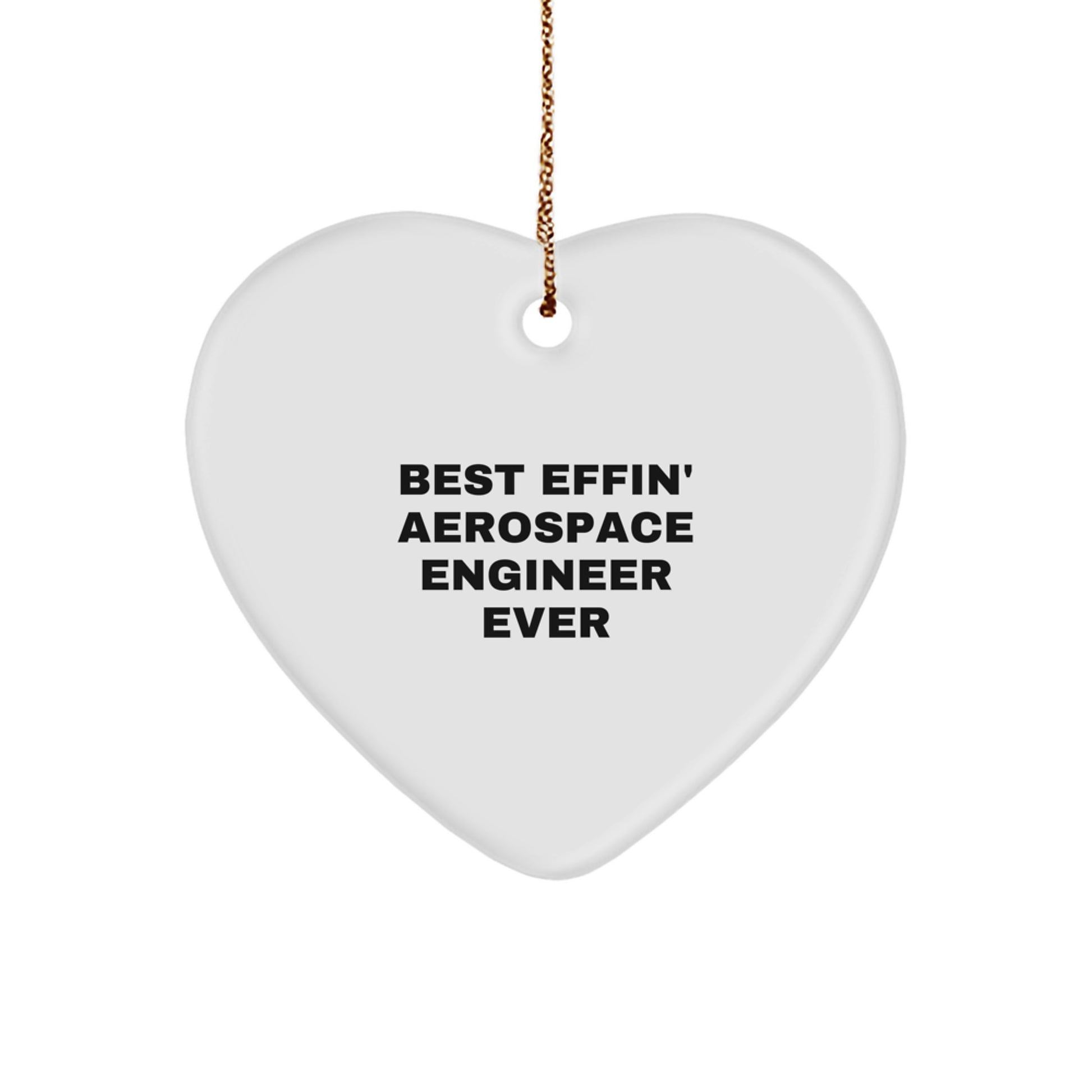 Aerospace Engineer Gifts, Funny Quote, Heart Ornament for Men, Gifts from Friends, Christmas Unique Gifts for Aerospace Engineer Him - Image 1