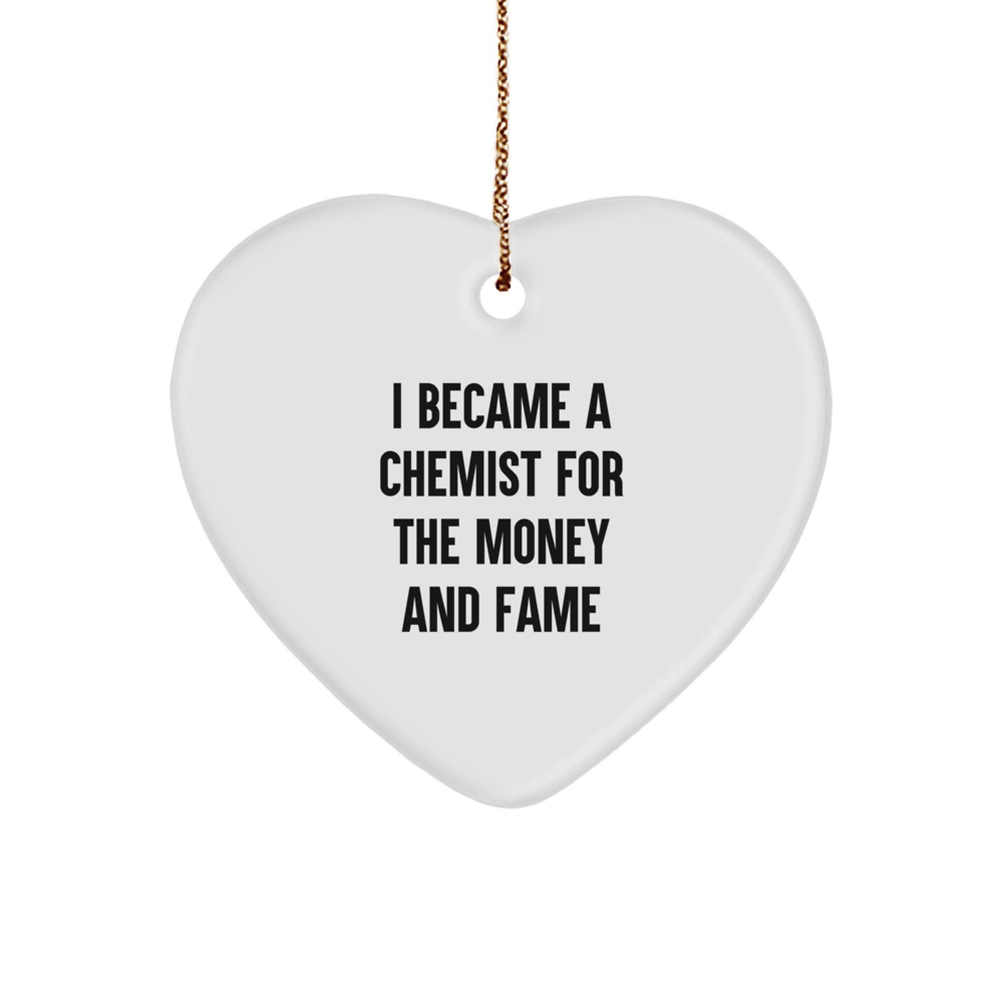 Chemist Heart Ornament Funny Quote Gifts from Friends for Christmas Unique Decorations - Image 1
