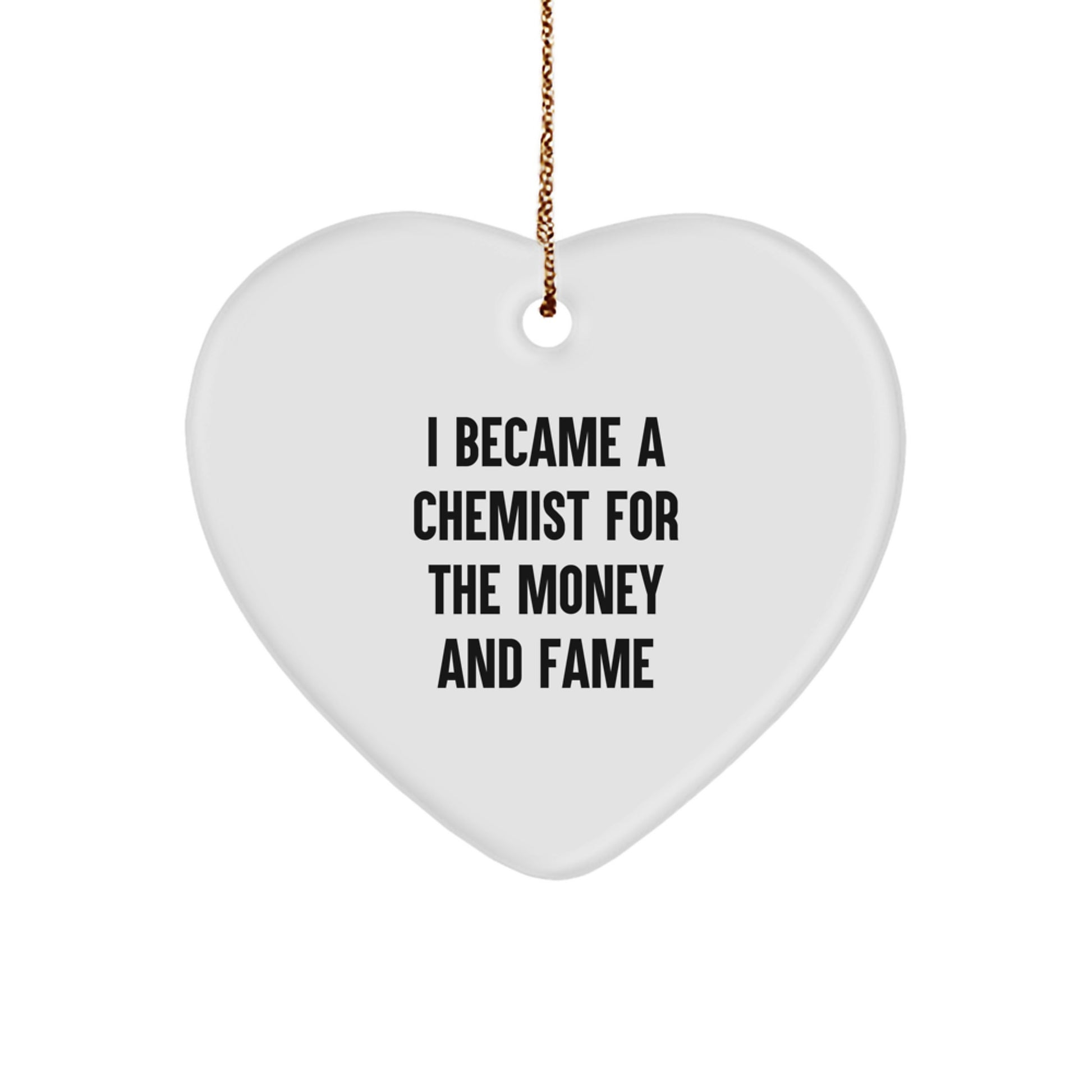 Chemist Heart Ornament Funny Quote Gifts from Friends for Christmas Unique Decorations - Image 1