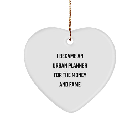 Urban Planner Gifts, Funny Quote Heart Ornament, Gifts from Friends, Christmas Unique Presents for Urban Planner Friends - Image 1