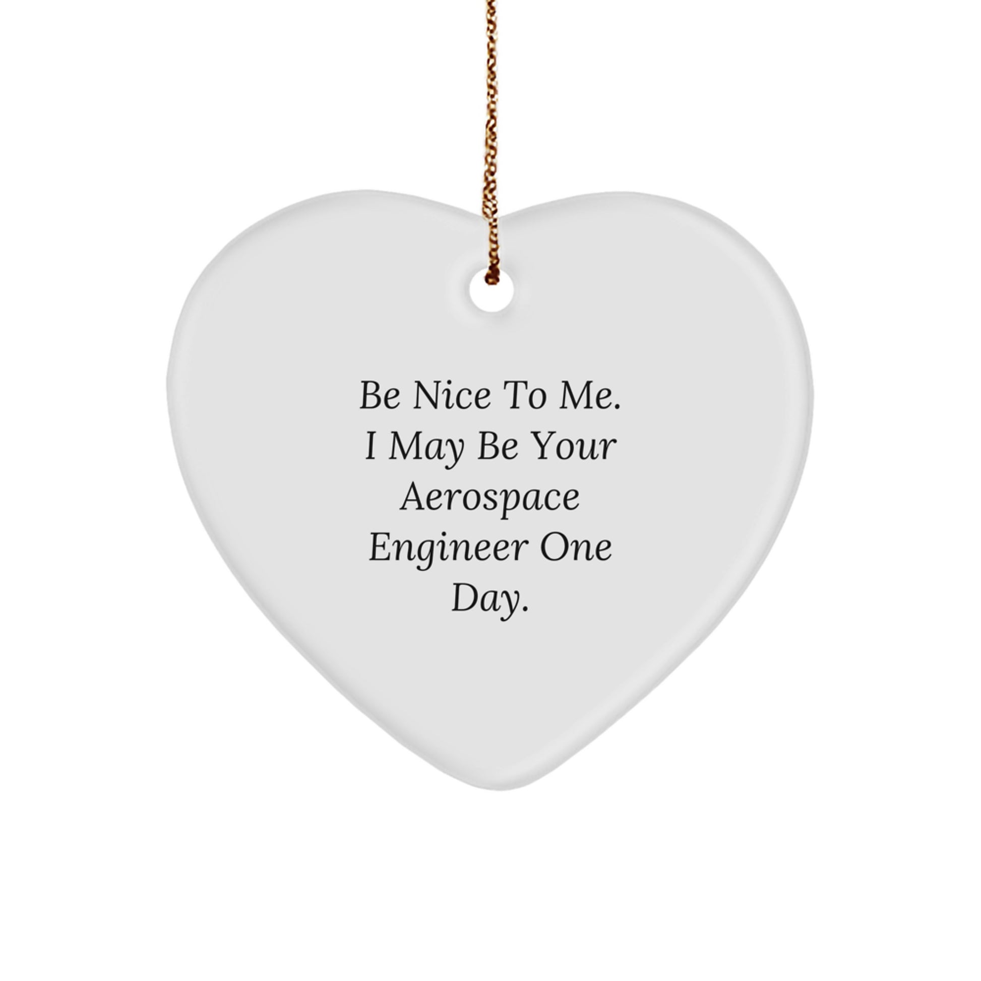 Aerospace Engineer Gifts: Funny Heart Ornament,  - Image 1