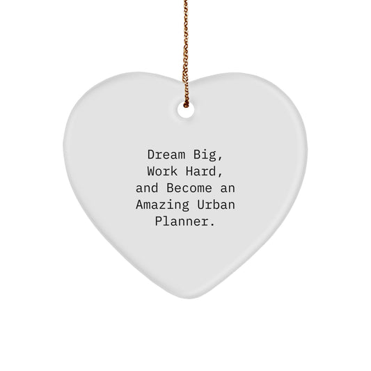 Urban Planner Gifts, Funny Quote Ornaments, Heart-Shaped MDF, Gifts from Friends for Urban Planner, Christmas Unique Gifts - Image 1