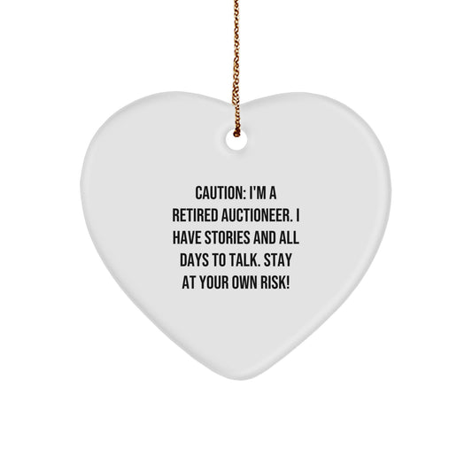 Auctioneer's Humor, Heart Ornament, Christmas Unique Gifts from Friends, Gifts for Auctioneer - Image 1