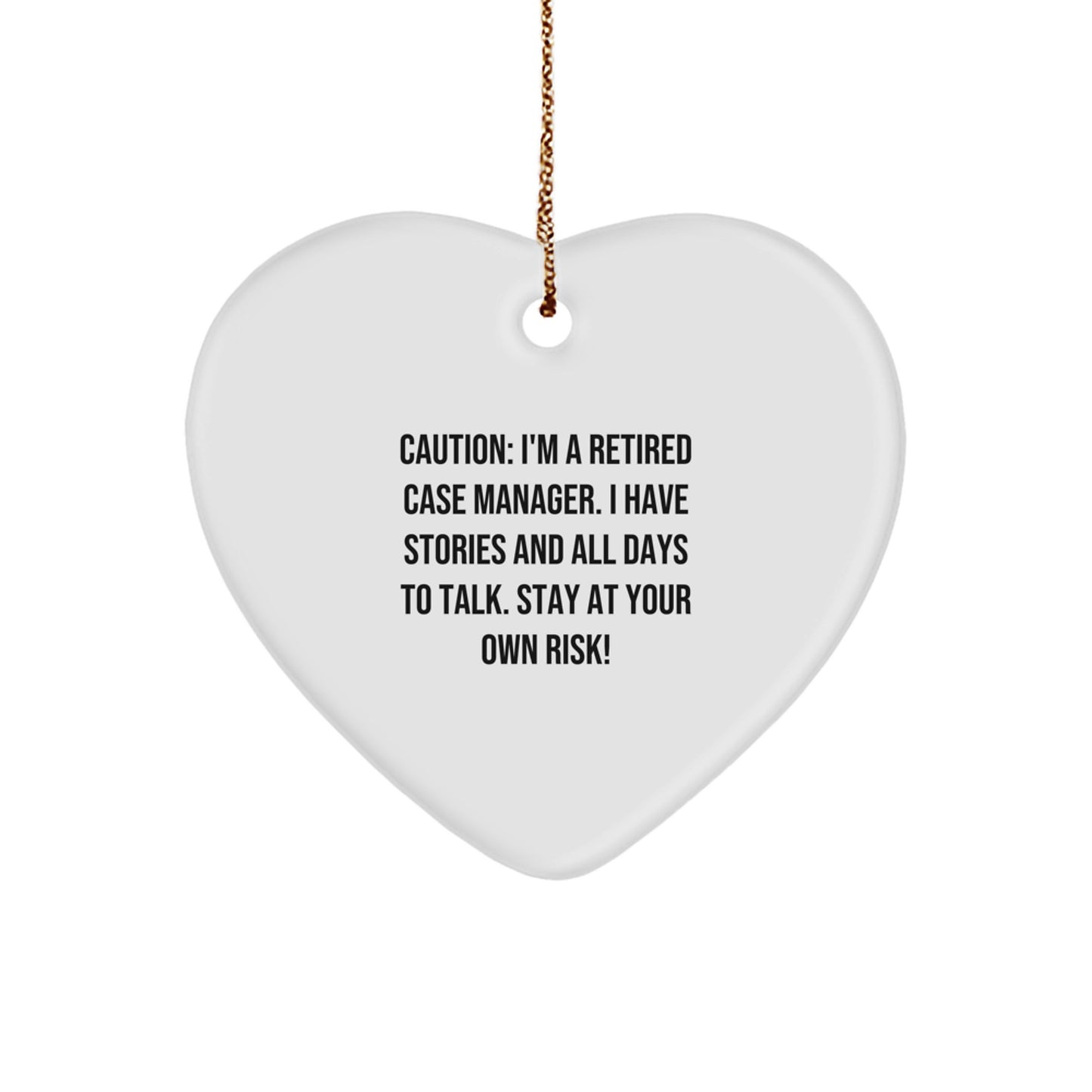 Case Manager Gifts, Heart Ornament with Funny Quote, Christmas Unique Gifts from Friends to Case Manager - Image 1