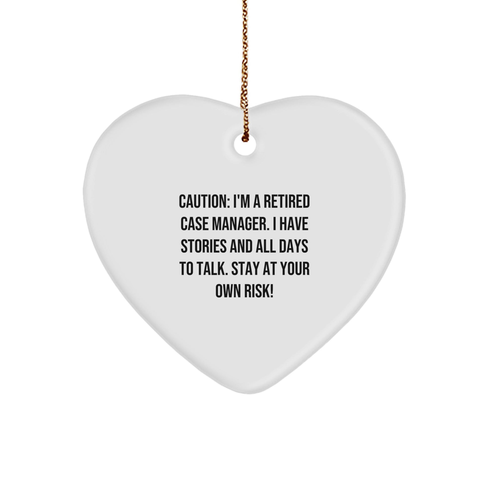 Case Manager Gifts, Heart Ornament with Funny Quote, Christmas Unique Gifts from Friends to Case Manager - Image 1