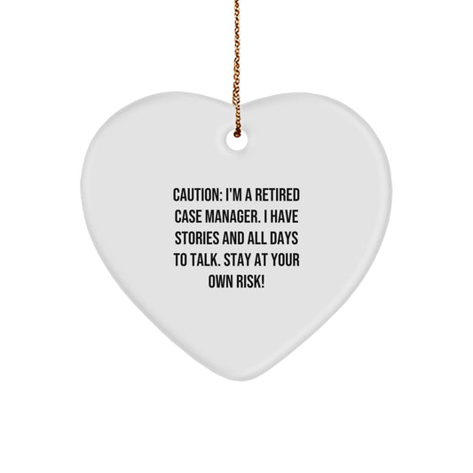 Case Manager Gifts, Heart Ornament with Funny Quote, Christmas Unique Gifts from Friends to Case Manager - Image 1