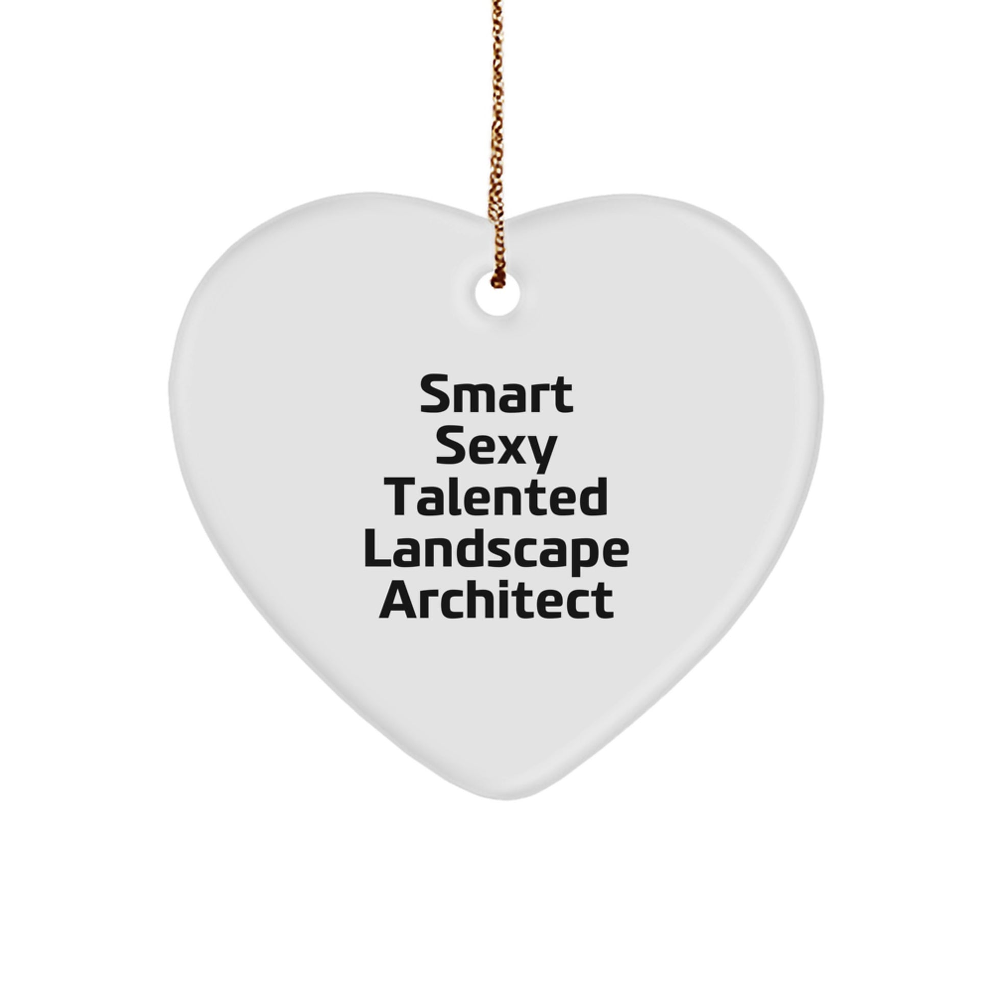 Smart Sexy Talented Landscape Architect Gifts for Christmas - 'Landscape Architects Make the World a More Beautiful Place' Heart Ornament Gifts from Friends to Family - Image 1