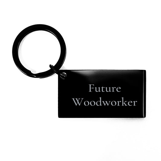 Woodworker Gifts from Friends, Inspirational Keychain for Future Woodworker Graduation Unique Gifts - Image 1