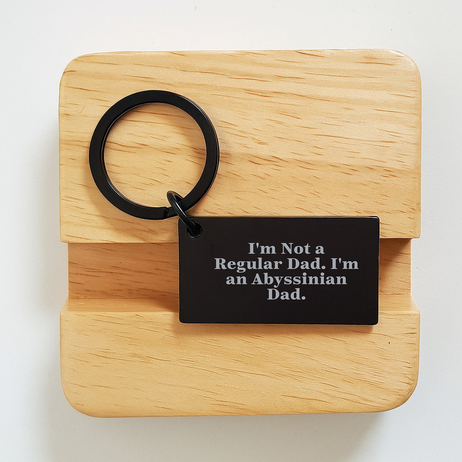 Abyssinian Cat Dad Funny Keychain Gifts from Men to Friends for Graduation Unique Gifts - Image 2
