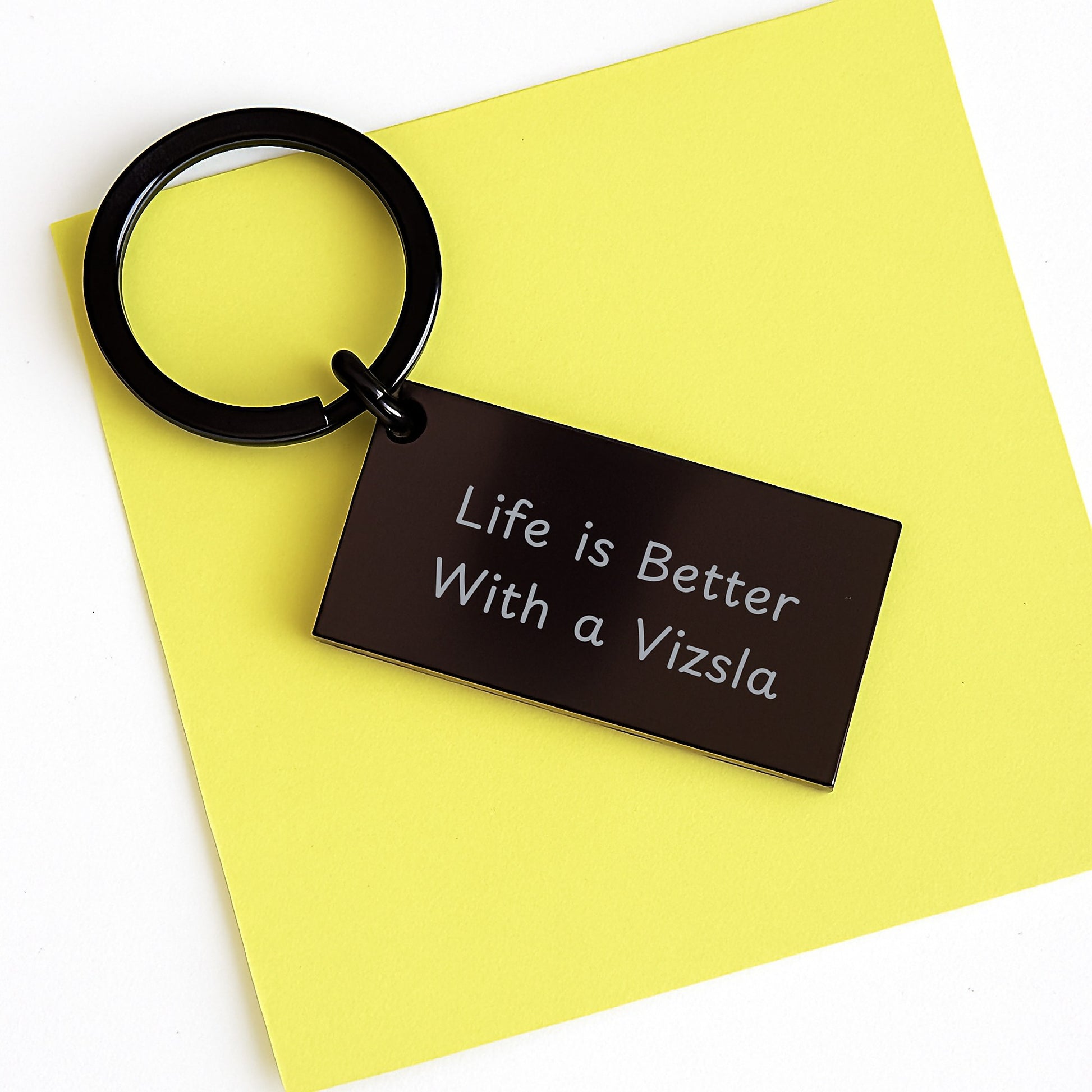 Vizsla Dog Lovers Gifts from Family Friends, Inspirational Keychain for Graduation 'Life Is Better With A Vizsla' Engraved, Stainless Steel, Rust-Free, Ideal Gifts for Vizsla Dog Owners - Image 3