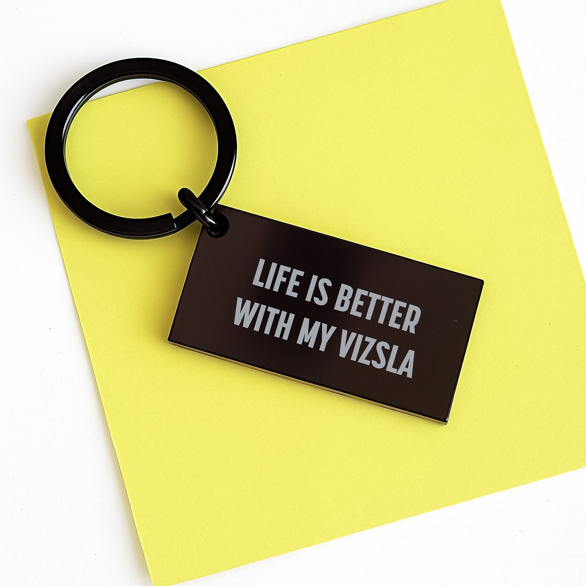 Vizsla Dog Keychain Gifts from Friends, Unique Birthday Unique Gifts for Vizsla Dog Lovers, Life Is Better With My Vizsla, Stainless Steel Keychain - Image 3