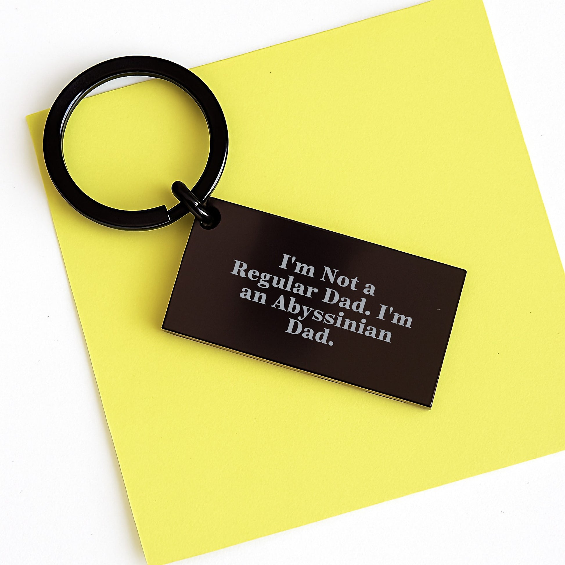 Abyssinian Cat Dad Funny Keychain Gifts from Men to Friends for Graduation Unique Gifts - Image 3