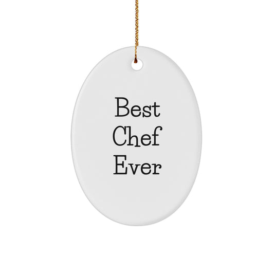 Best Chef Ever Oval Ornament Gifts from Friends for Christmas - Image 1