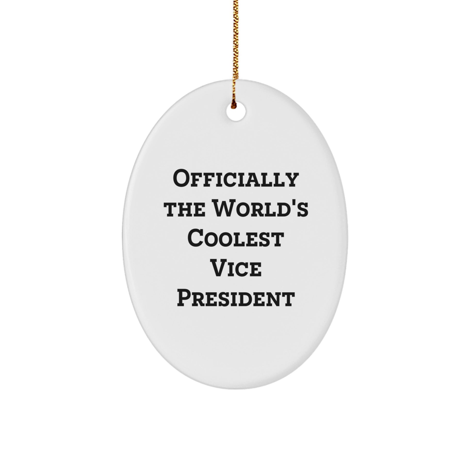 A Funny Vice President Oval Ornament for Christmas Unique Gifts from Friends and Family to the World's Coolest Vice President - Image 1