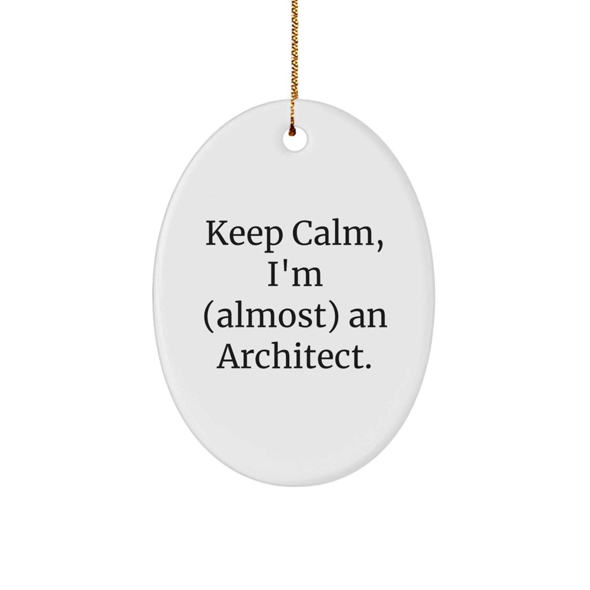 Architect Christmas Unique Gift, Oval Ornament, Funny Quote, Gifts for Men or Women Friends Family from Lover - Image 1