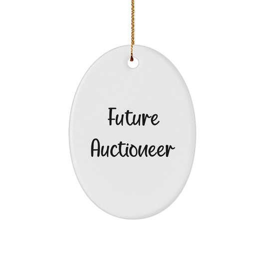 Auctioneer Funny Oval Ornament Gifts from Friends for Future Auctioneer's Christmas - Image 1