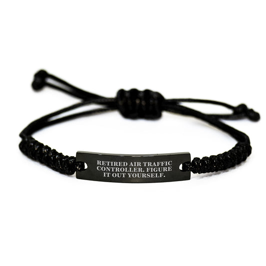 Air Traffic Controller Gifts from Friends, Air Traffic Controller Rope Bracelet, Retired Air Traffic Controller. Figure It Out Yourself., Birthday Unique Gifts for Air Traffic Controller - Image 1