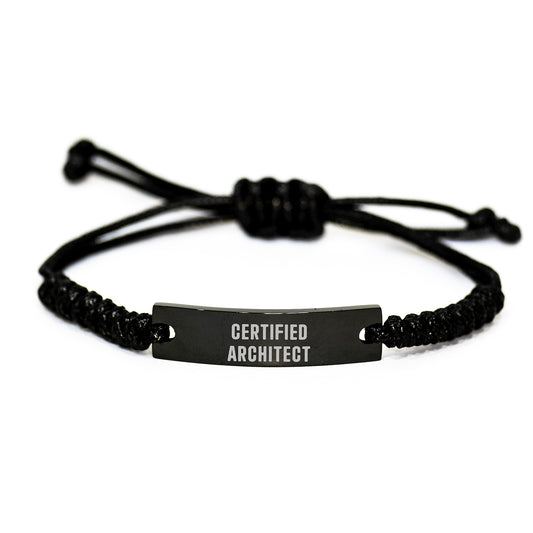 Architect Inspiration Rope Bracelet, Certified Quote, Gifts from Friends, Unique Graduation Gifts for Men - Image 1