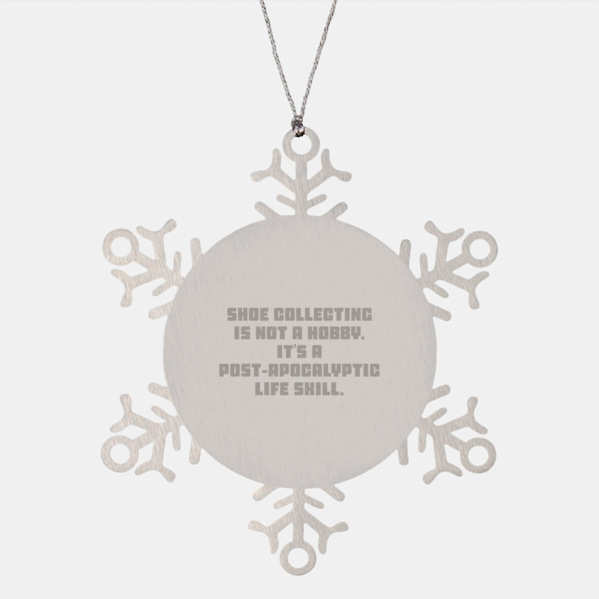 Shoe Collecting Gifts for Men - Funny Snowflake Ornament from Friends, Christmas Unique Gifts for Shoe Enthusiasts, Post-apocalyptic Life Skill - Image 1