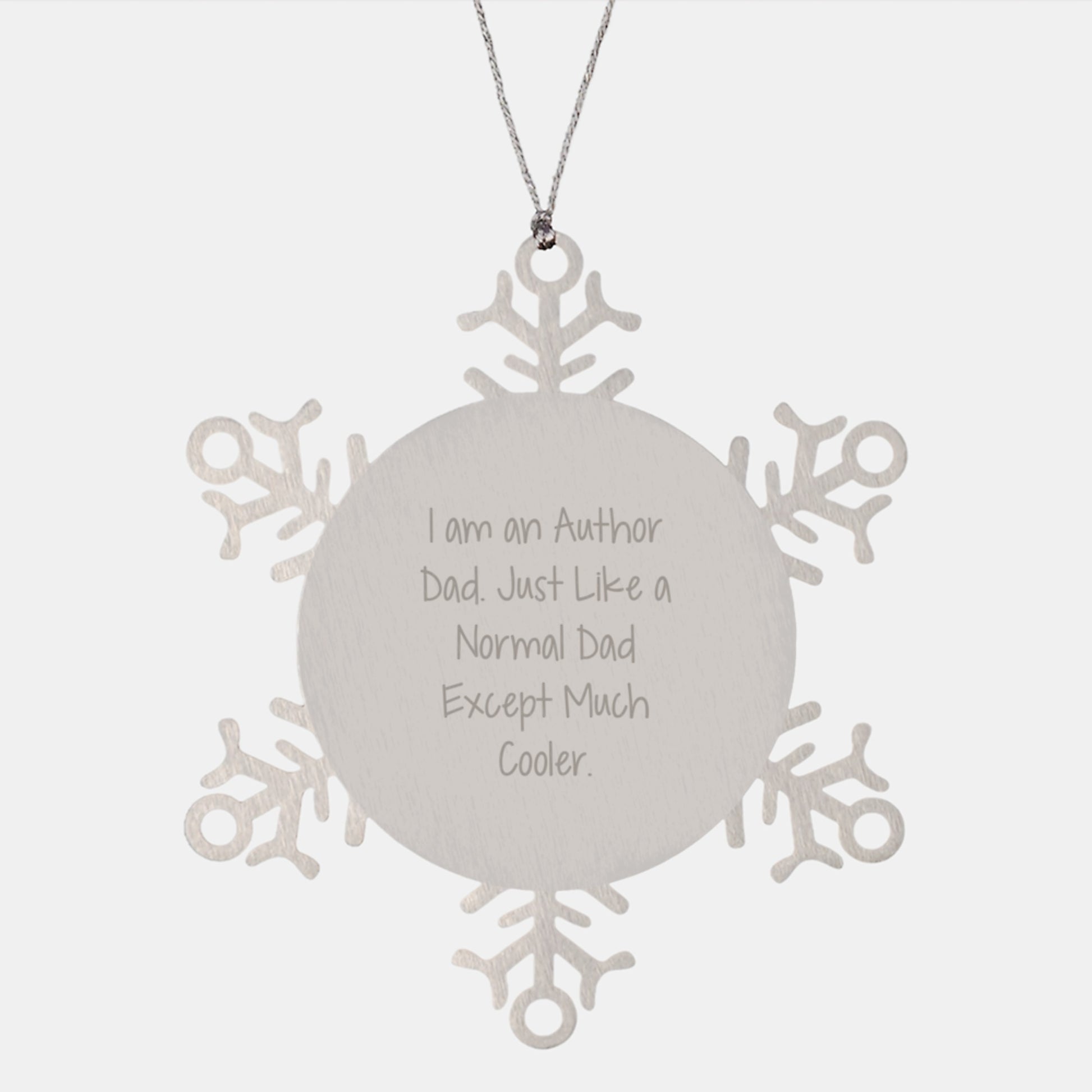 Author Dad Gifts - Funny Snowflake Ornament for Men - Gifts from Dad to Author - Christmas Unique Gifts for Author Friends - Image 1