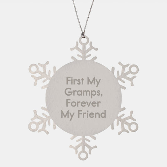 'Funny Gramps Moments, Snowflake Ornament Gifts for Him, From Men to Gramps, Christmas Unique Gifts - Image 1