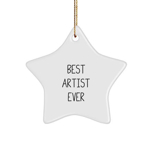 Best Artist Ever, Fun Star Ornament Gifts from Friends, Perfect for Artist Lovers - Image 1