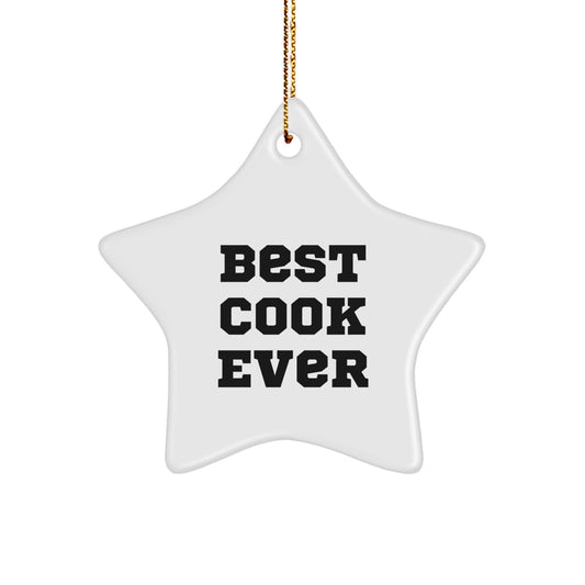 Best Cook Ever Star Ornament Gifts from Friends to Family for Christmas - Image 1