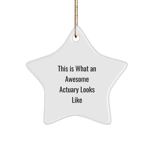Actuary Star Ornament Gifts from Friends, This Is What An Awesome Actuary Looks Like, for Christmas - Image 1