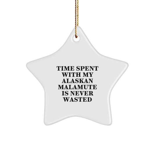 Alaskan Malamute Dog Lovers Star Ornament, Funny Quote Gifts from Friends, Christmas Unique Gifts for Family - Image 1
