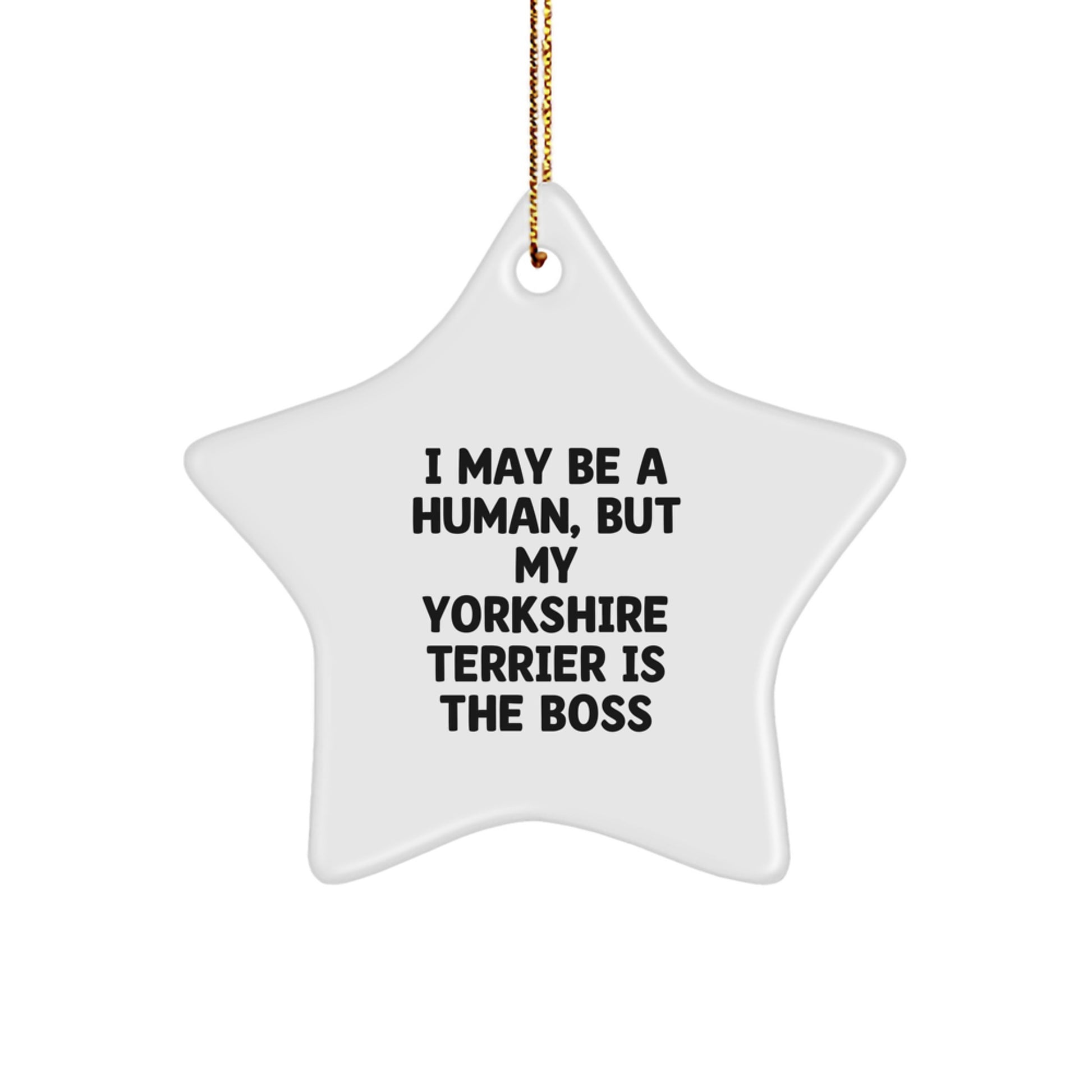Yorkshire Terrier Dog Gifts, Funny Quote Star Ornament, Gifts from Friends and Family for Christmas, Yorkshire Terrier Dog Lovers Unique Decorations - Image 1