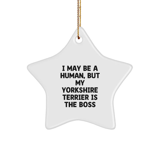 Yorkshire Terrier Dog Gifts, Funny Quote Star Ornament, Gifts from Friends and Family for Christmas, Yorkshire Terrier Dog Lovers Unique Decorations - Image 1